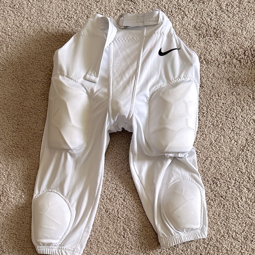 Nike White Padded Football Pants—Youth Size Large